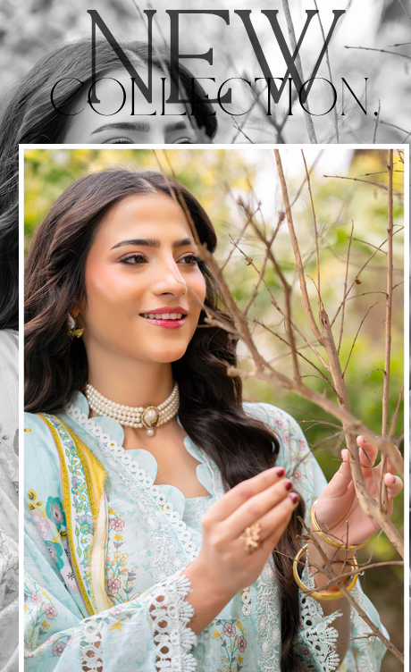 Exclusive Emborideried digital print lawn shirt with fancy digitl print dupatta and digital print trouser