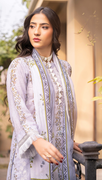 Exclusive Emborideried digital print lawn shirt with fancy digitl print dupatta and digital print trouser