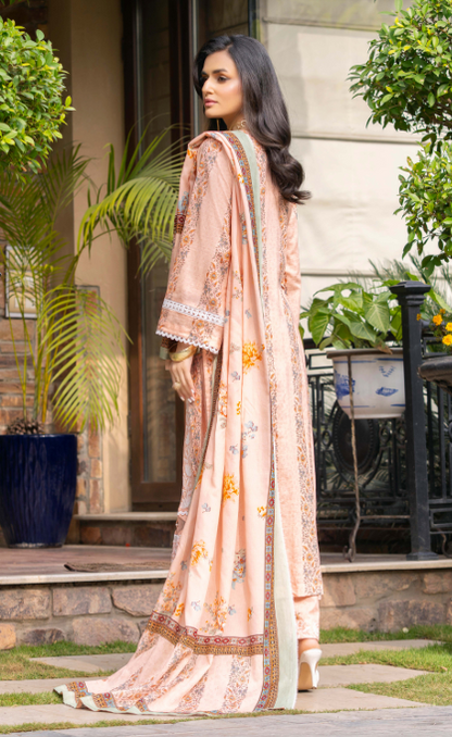 Exclusive Emborideried digital print lawn shirt with fancy digitl print dupatta and digital print trouser