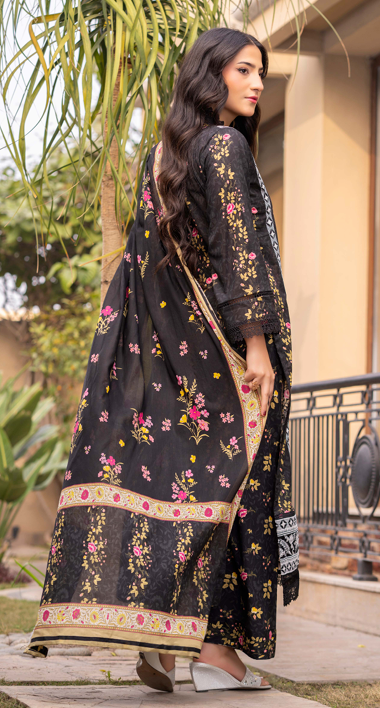 Exclusive Emborideried digital print lawn shirt with fancy digitl print dupatta and digital print trouser
