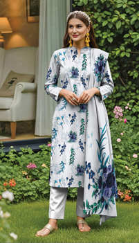 chiffon dupatta ,digital print shirt, comfort trouser
