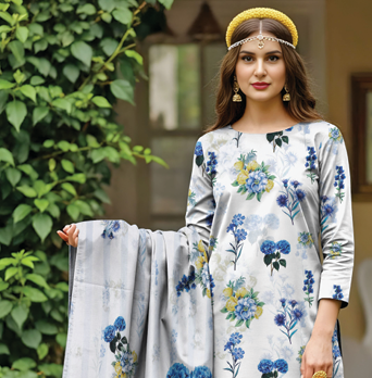 chiffon dupatta ,digital print shirt, comfort trouser