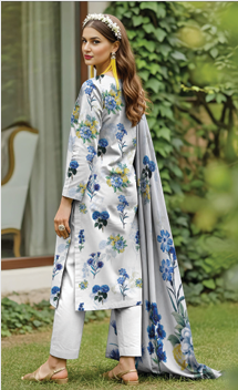 chiffon dupatta ,digital print shirt, comfort trouser