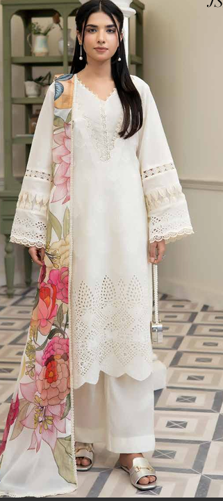 chicken Kari shirt ,pure digital chiffon dupatta, comfort trouser