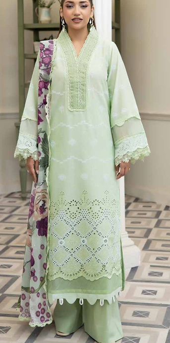 chicken Kari shirt ,pure digital chiffon dupatta, comfort trouser